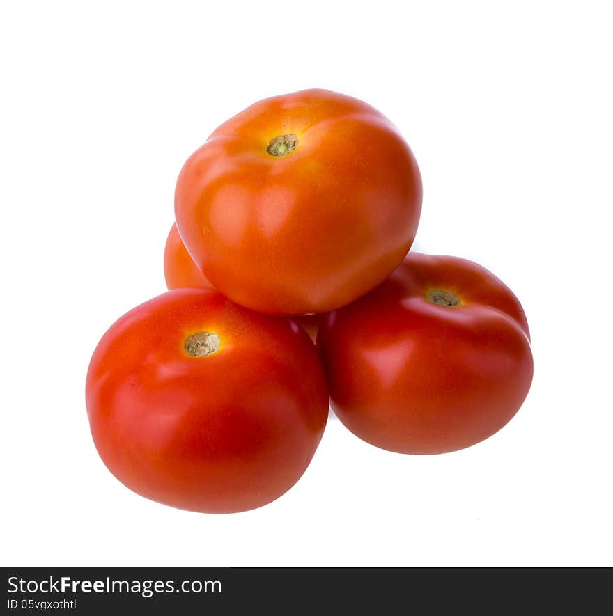 Tomato isolated on white background