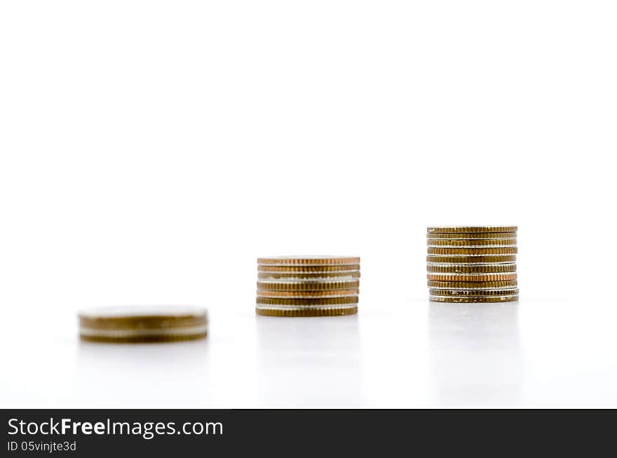 Coin isolated on white background