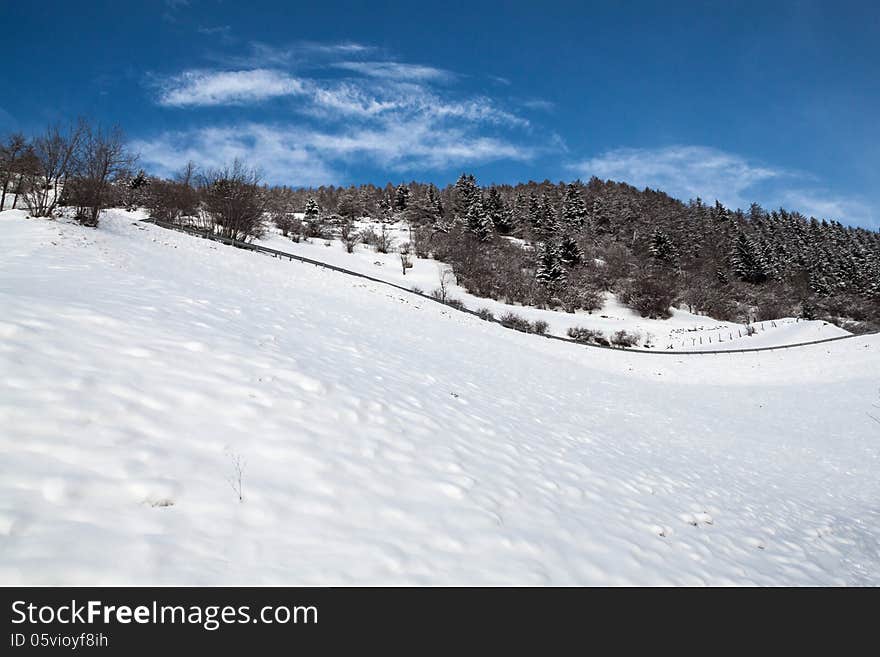 Mountain winter landscape