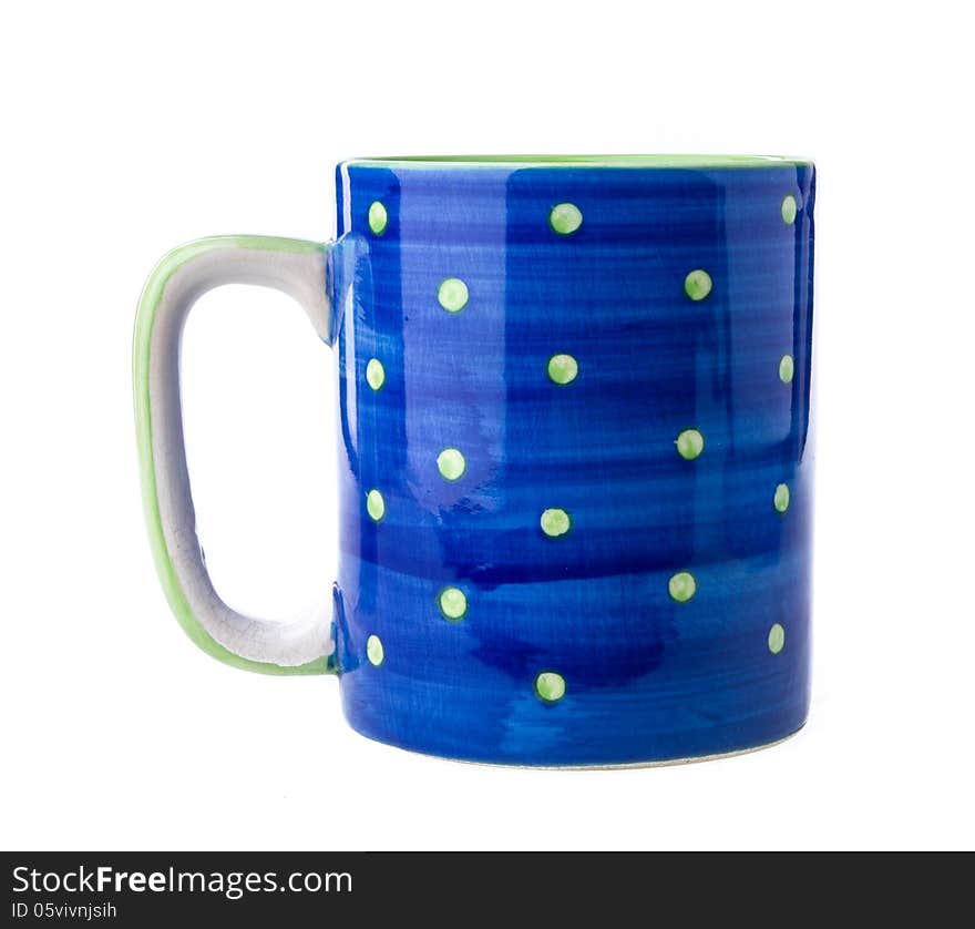 Blue ceramic cup