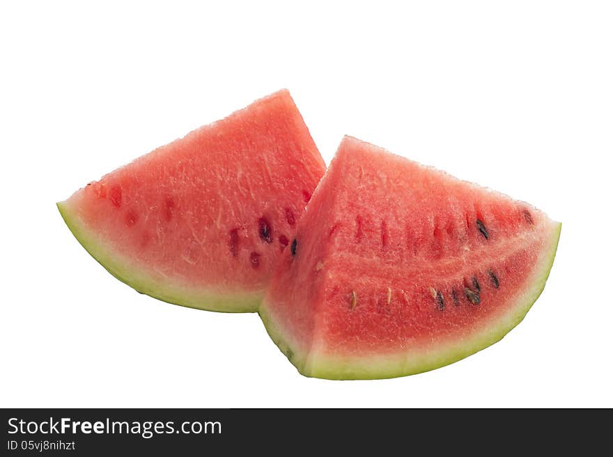 Watermelon isolated on white background. Watermelon isolated on white background.