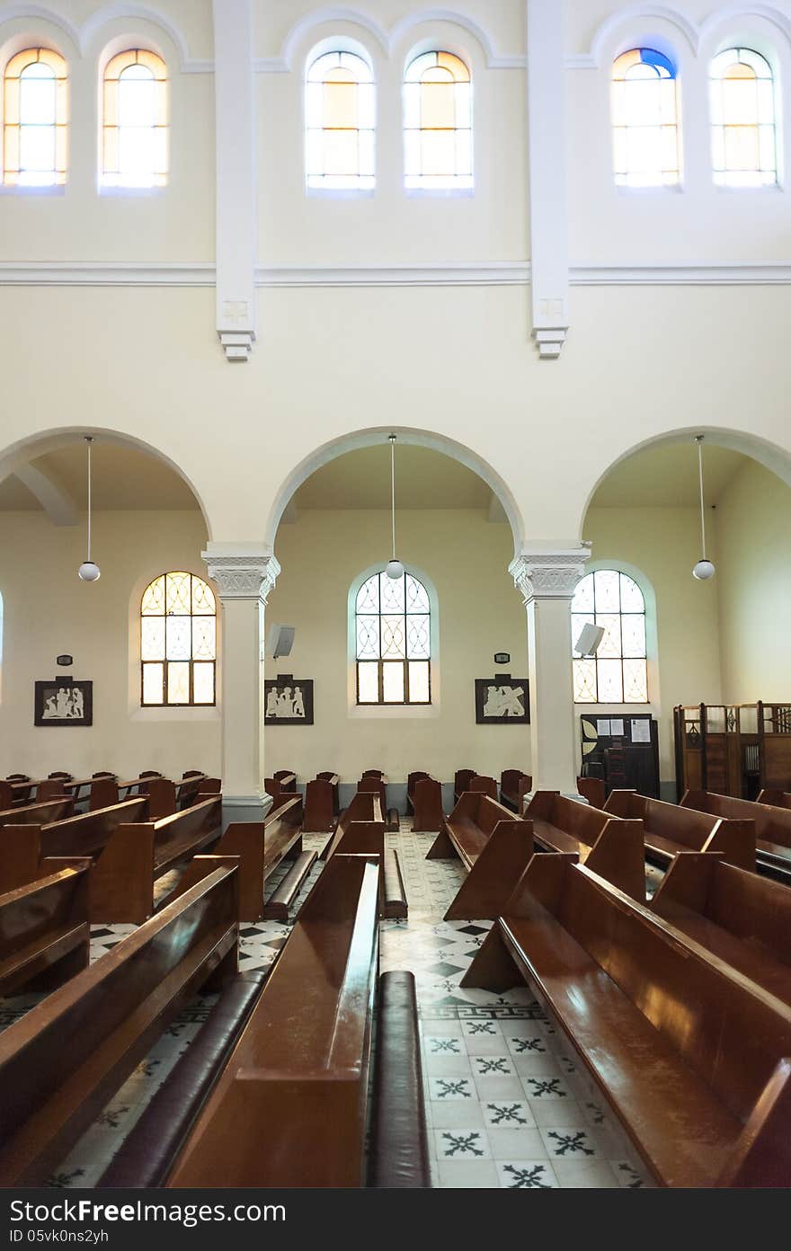 Empty catholic church