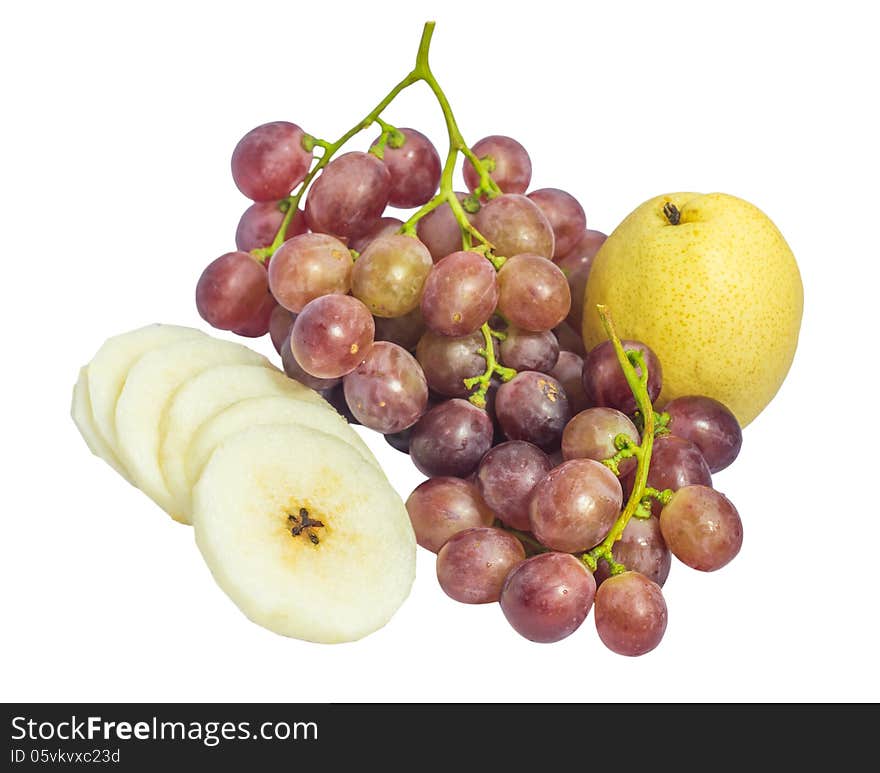 Chinese pear and grape