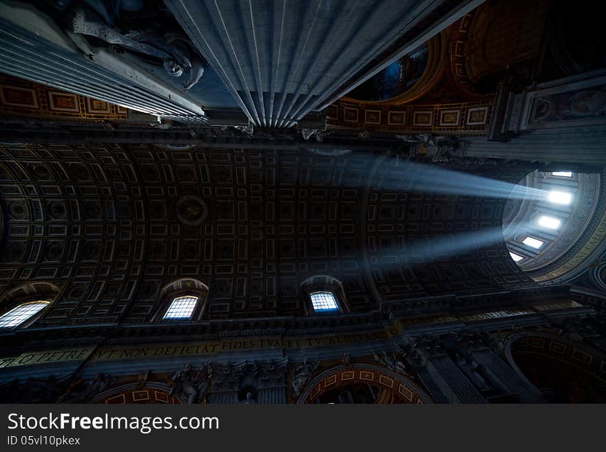 Ceiling of the S. Pietro Basilica. Ceiling of the S. Pietro Basilica