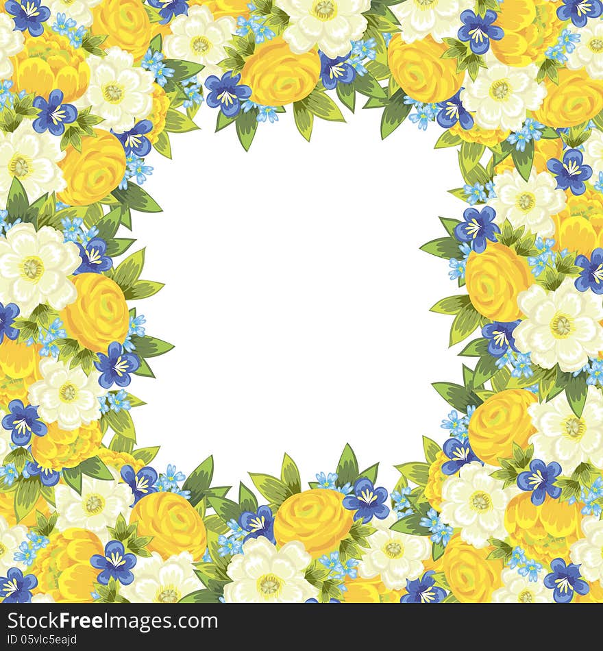 Fresh background with plants and flowers. Fresh background with plants and flowers