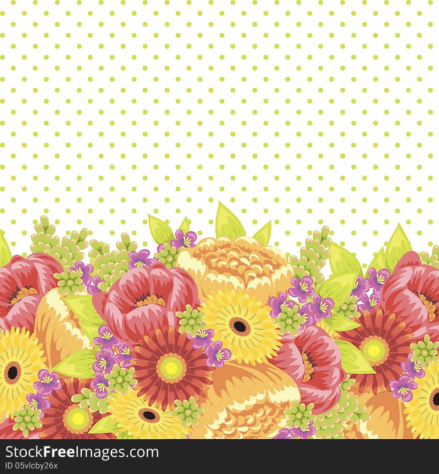 Fresh background with plants and flowers. Fresh background with plants and flowers