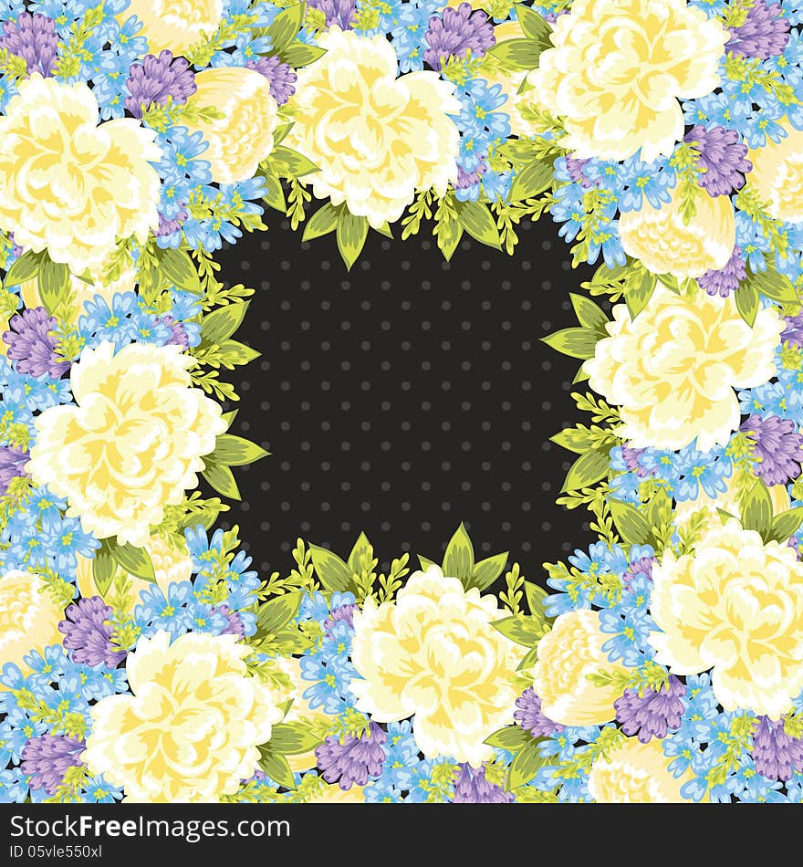 Fresh background with plants and flowers. Fresh background with plants and flowers