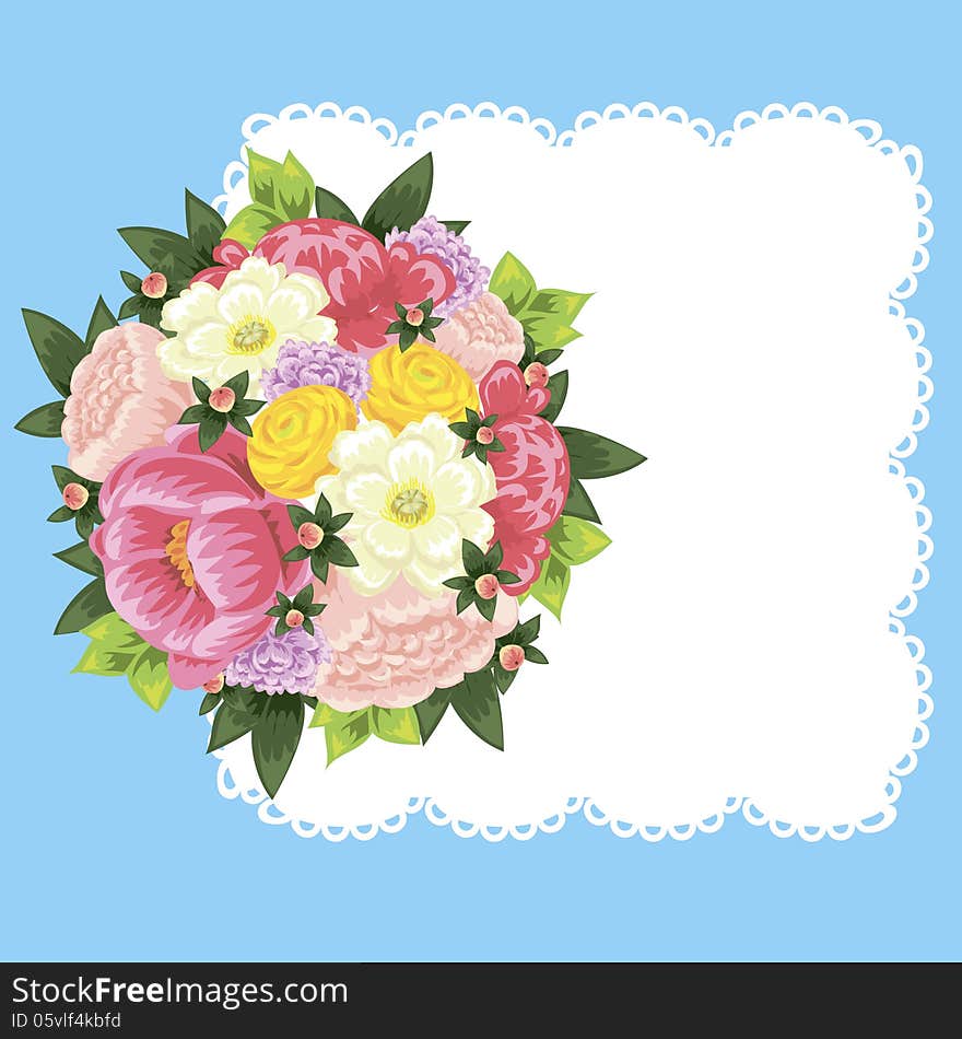 Fresh background with plants and flowers. Fresh background with plants and flowers