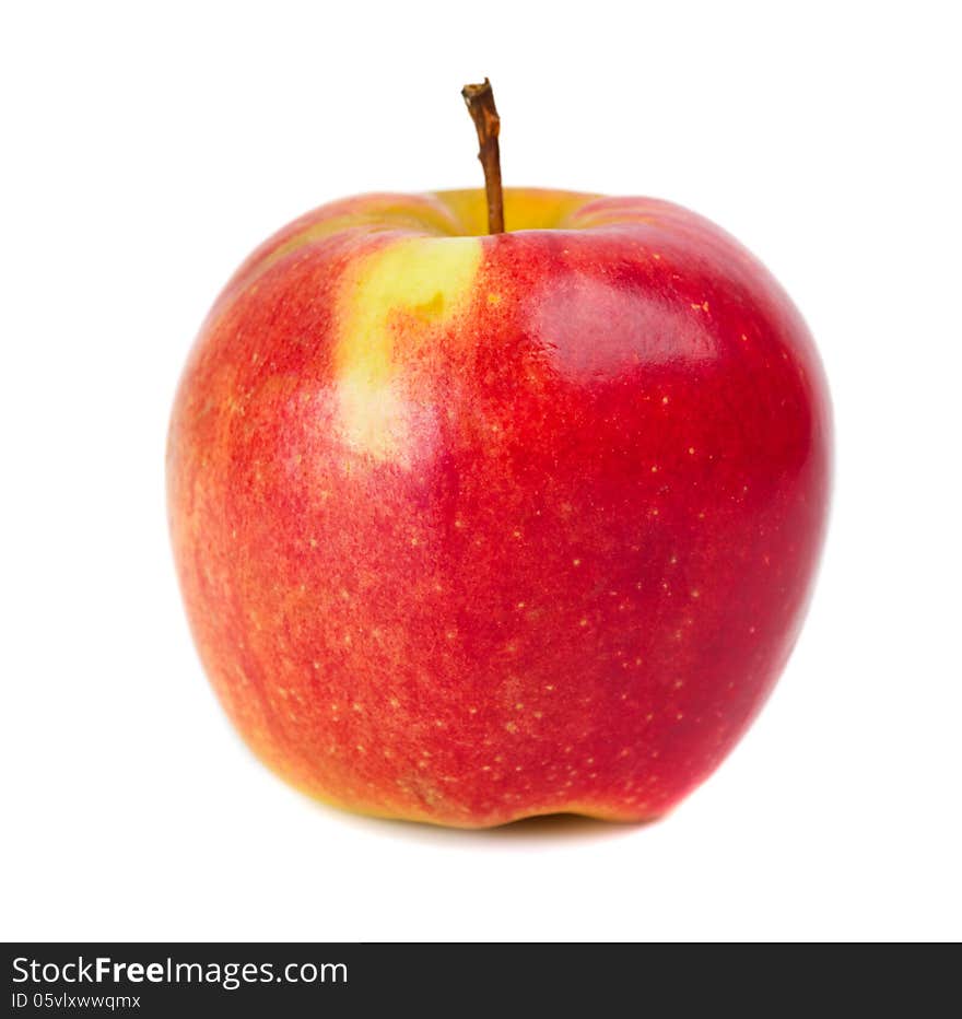 Red apple isolated over white