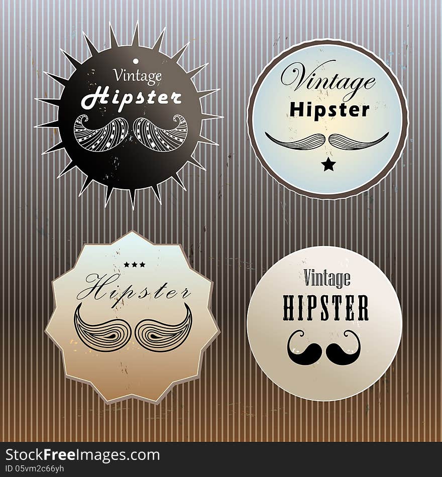 Set of emblems hipster