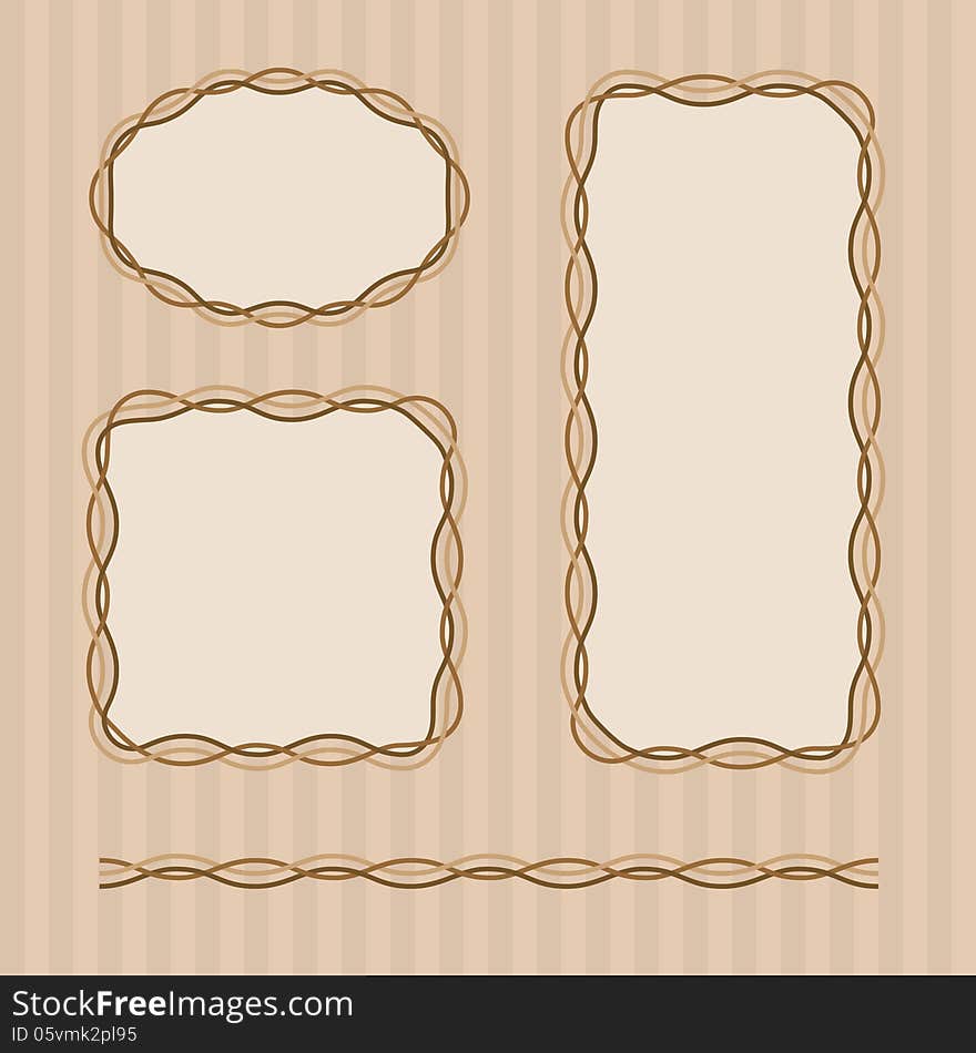 Frame Set In Brown Colors