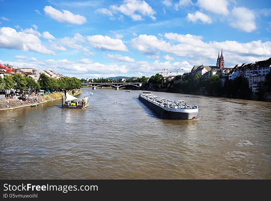 Water transport on Rhine, Basel