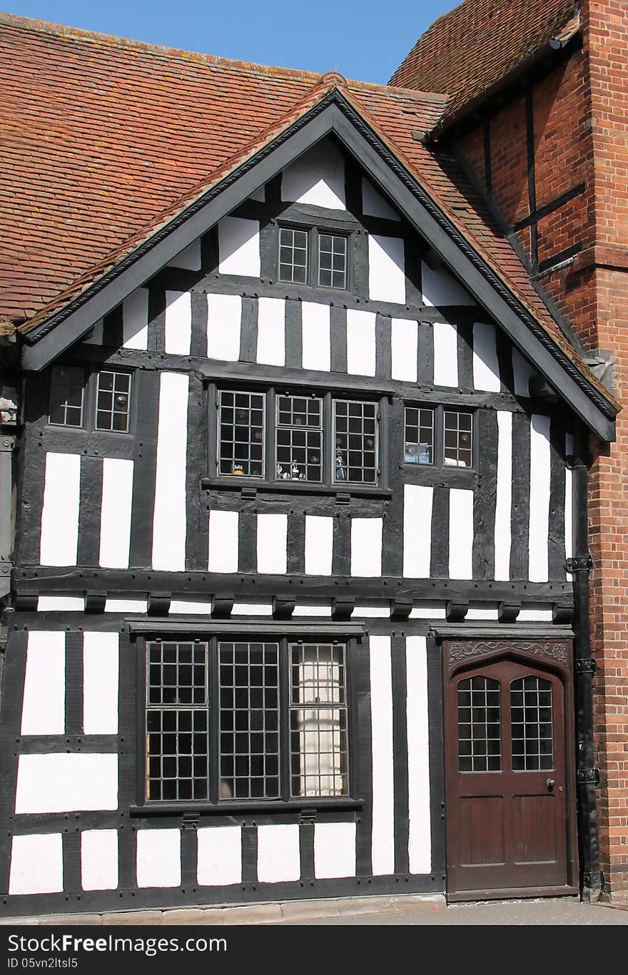 A Traditional Black and White Timber Framed Building.