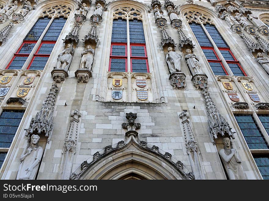 An old historic building in Bruges. An old historic building in Bruges.