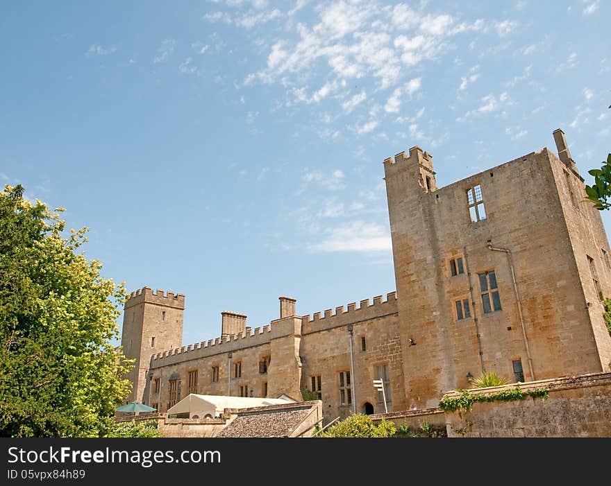 Sudeley castle at winchcombe in Gloucestershire in england. Sudeley castle at winchcombe in Gloucestershire in england