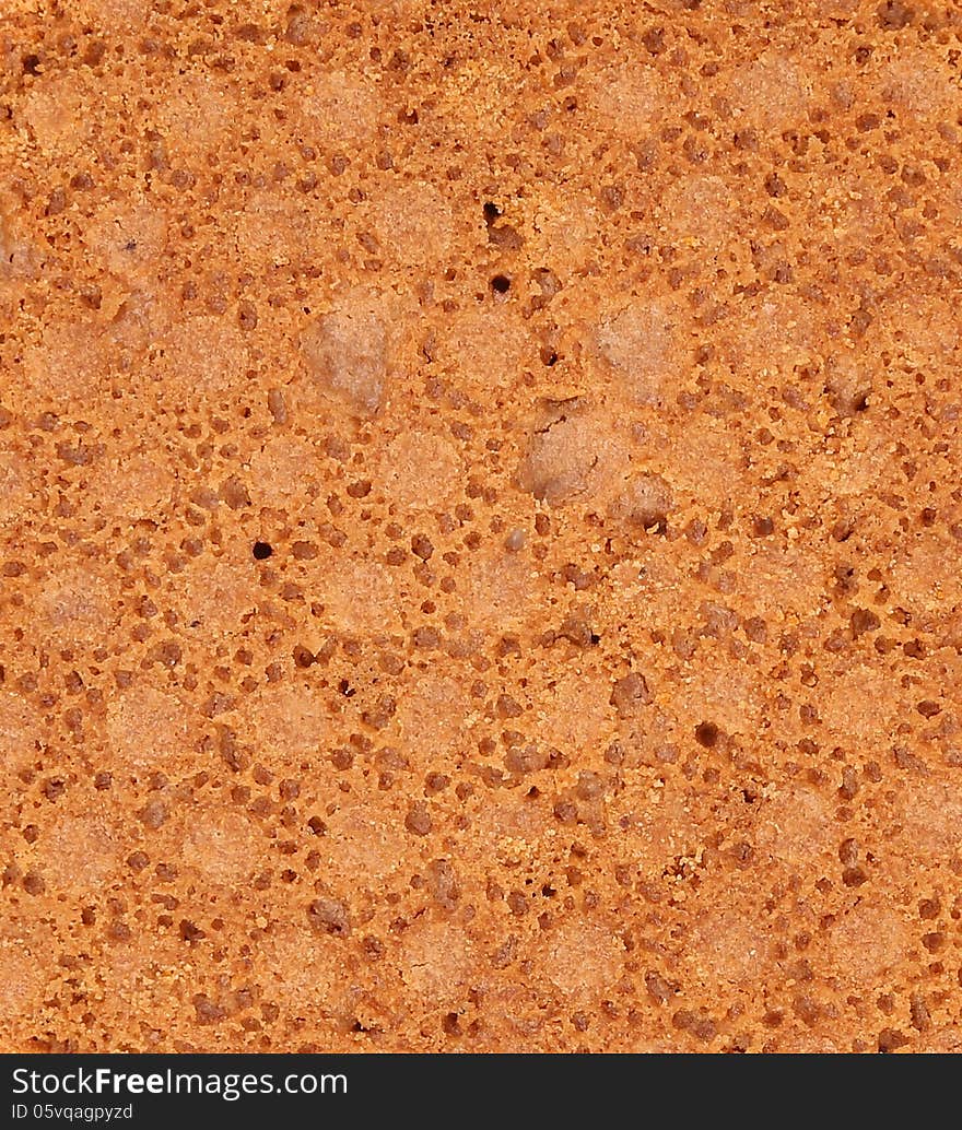 Background of reverse side biscuit. Macro.