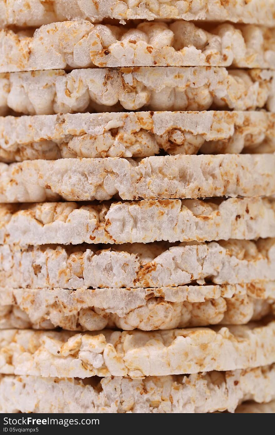 Corn crackers on a white background. Corn crackers on a white background