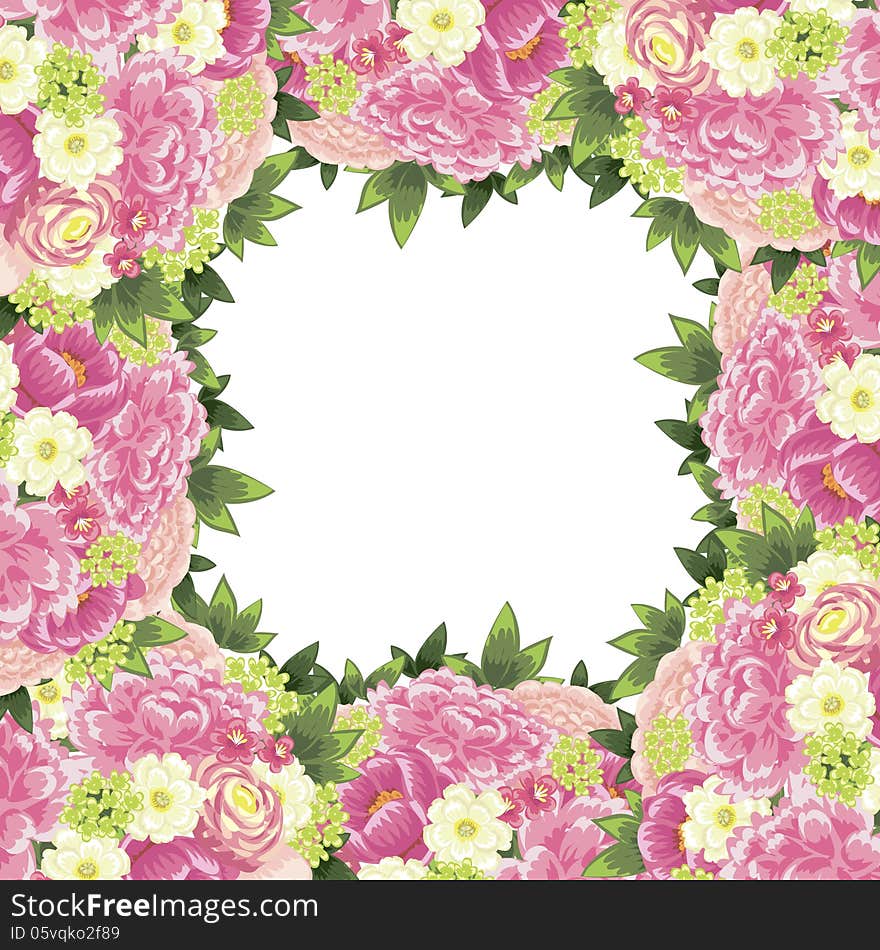 Fresh background with plants and flowers. Fresh background with plants and flowers