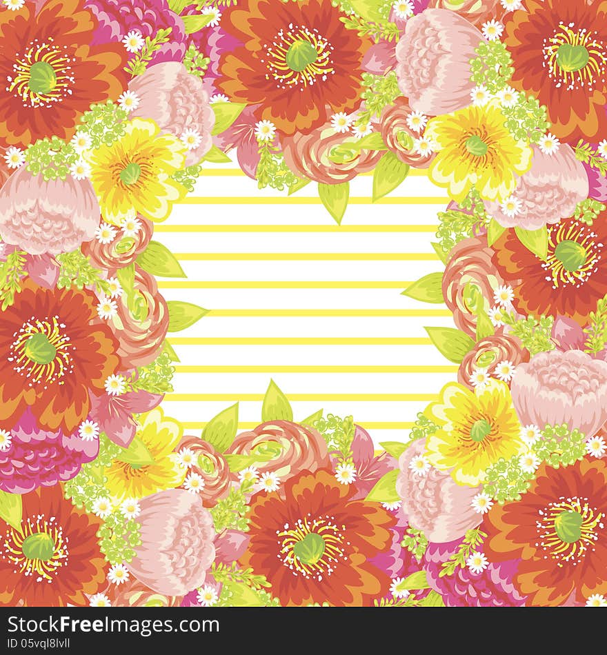 Fresh background with plants and flowers. Fresh background with plants and flowers