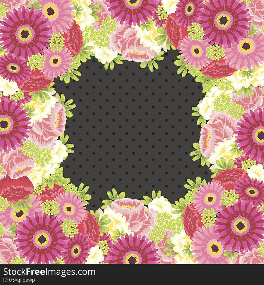 Fresh background with plants and flowers. Fresh background with plants and flowers