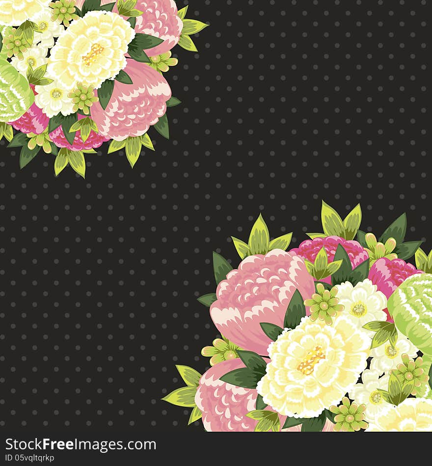 Fresh background with plants and flowers. Fresh background with plants and flowers