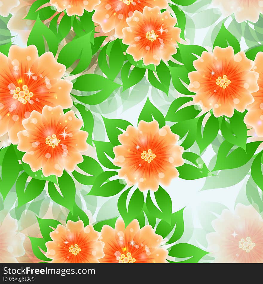 Vector floral Seamless Pattern.