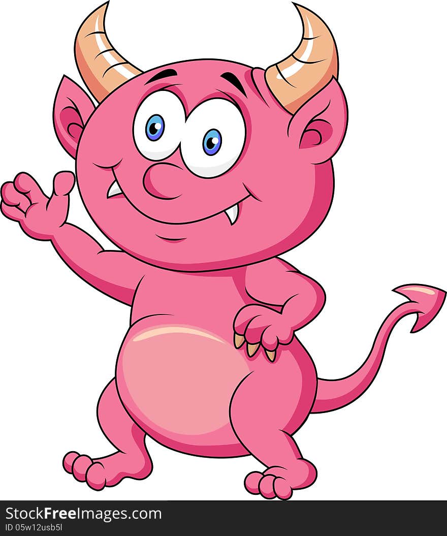 Illustration of Red devil cartoon