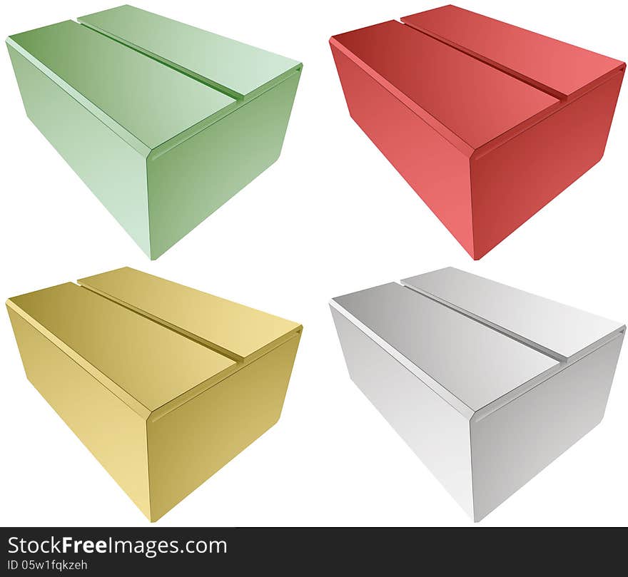 Simple box simple vector illustration eps 10 abstract form