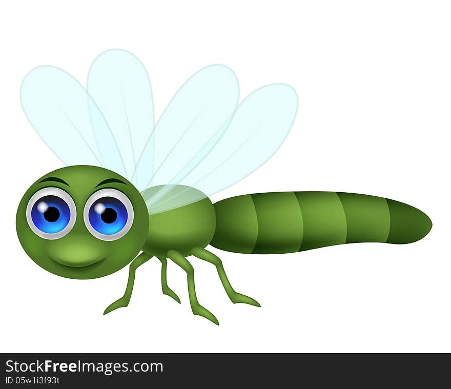 Illustration of Dragonfly cartoon