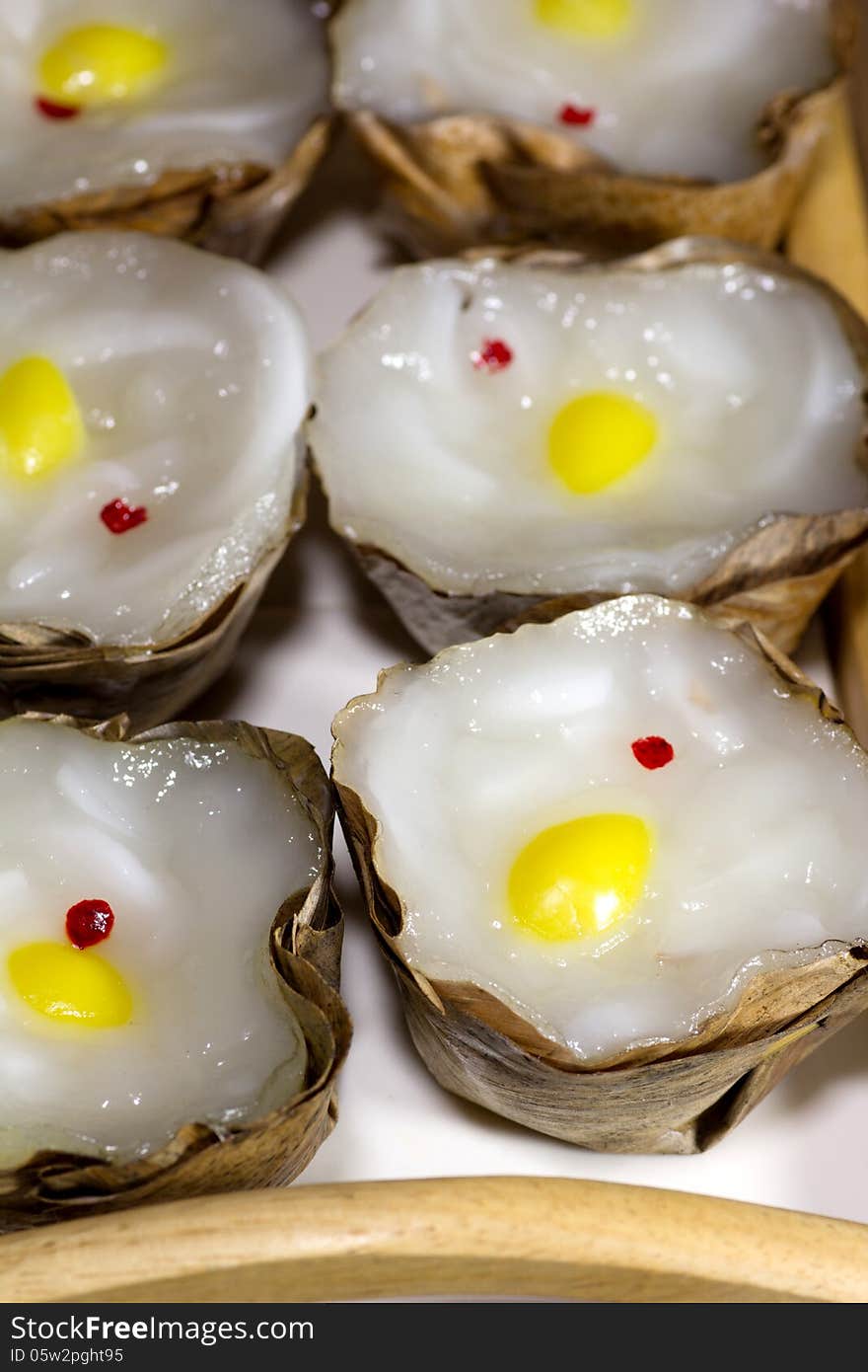 Traditional Basket shaped Chinese pudding