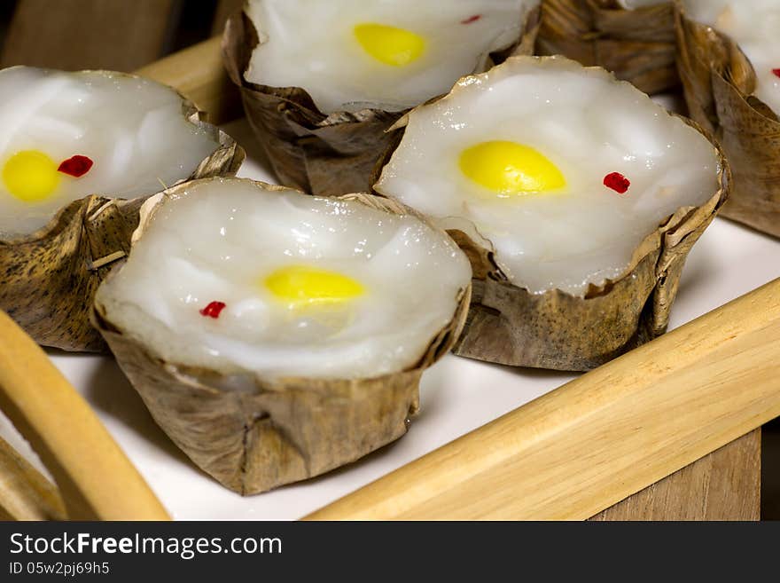 Traditional Basket shaped Chinese pudding