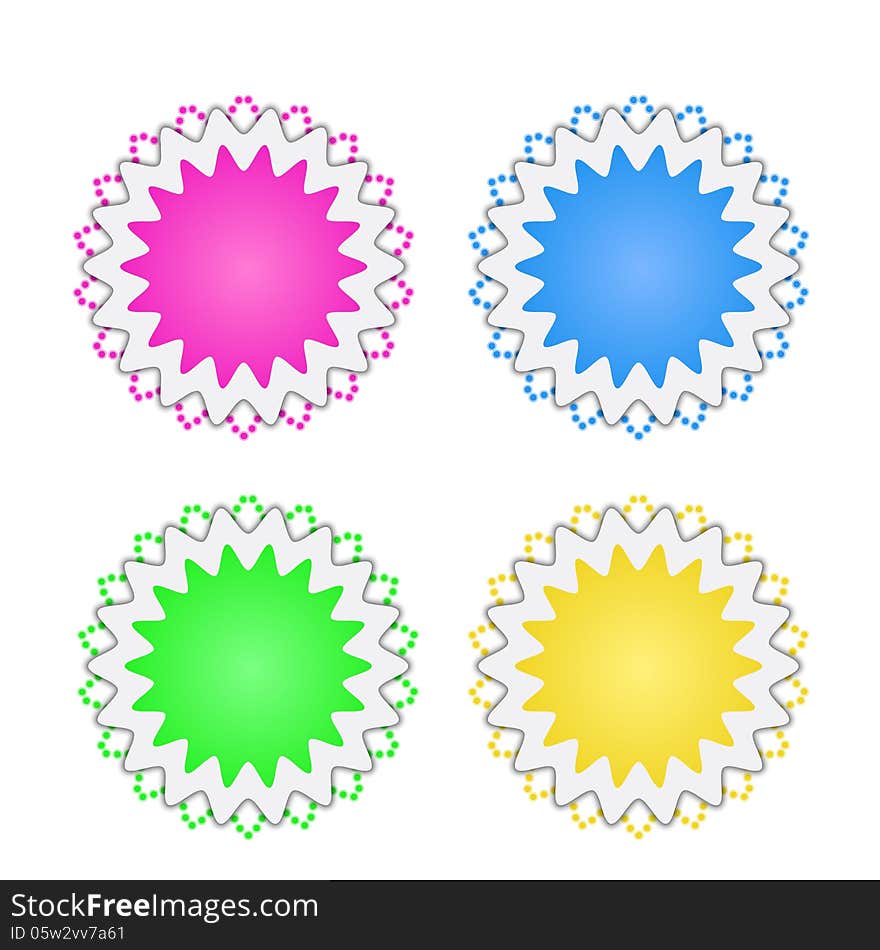 Four vector colored abstract objects. Four vector colored abstract objects