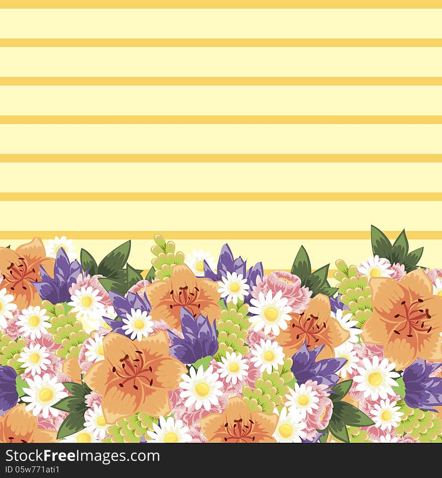 Fresh background with plants and flowers. Fresh background with plants and flowers