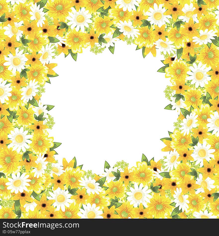 Fresh background with plants and flowers. Fresh background with plants and flowers