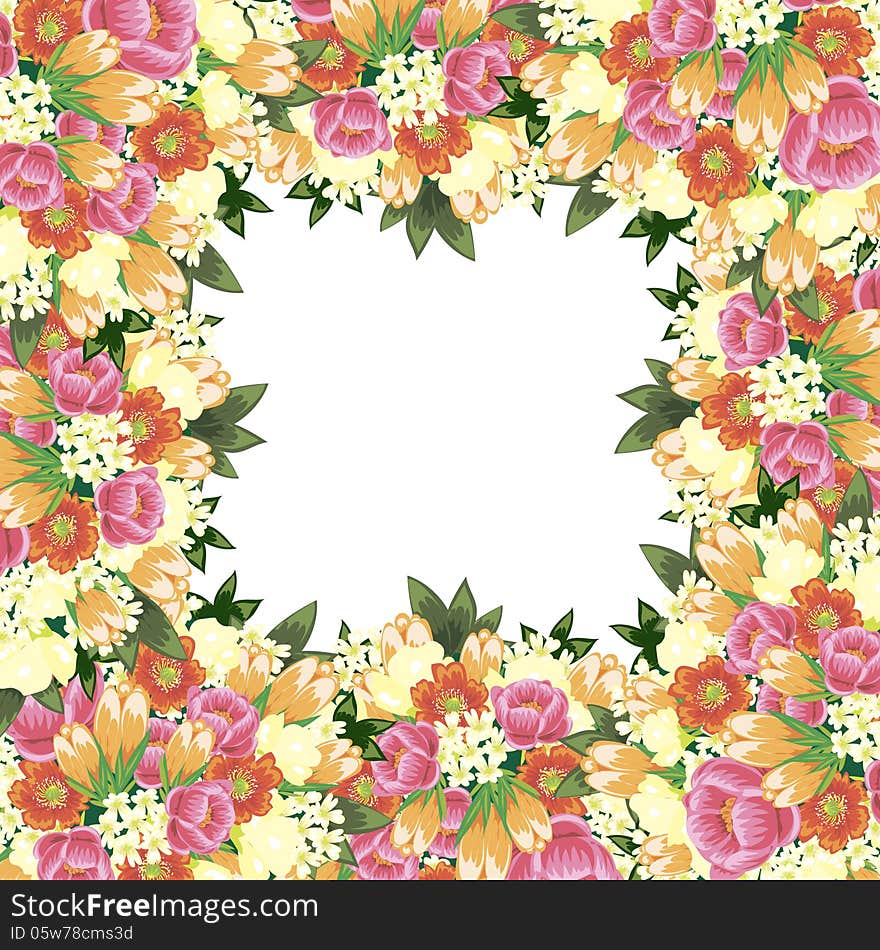 Fresh background with plants and flowers. Fresh background with plants and flowers