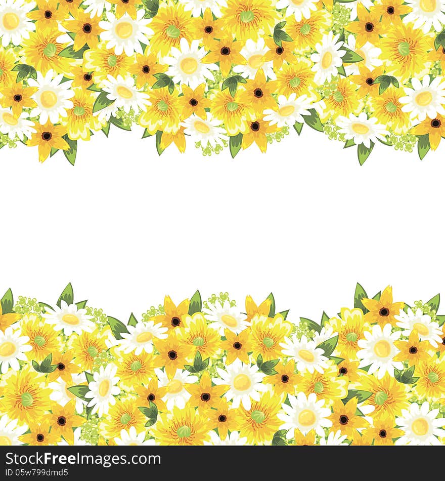 Fresh background with plants and flowers. Fresh background with plants and flowers