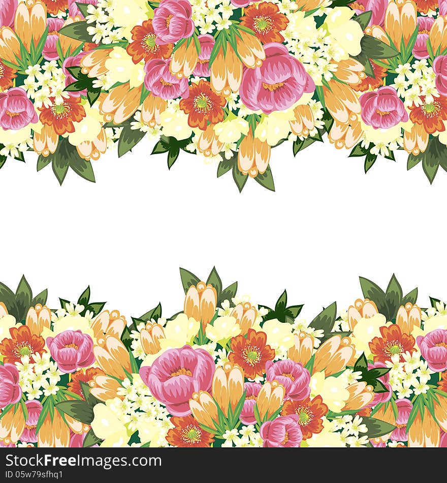 Fresh background with plants and flowers. Fresh background with plants and flowers