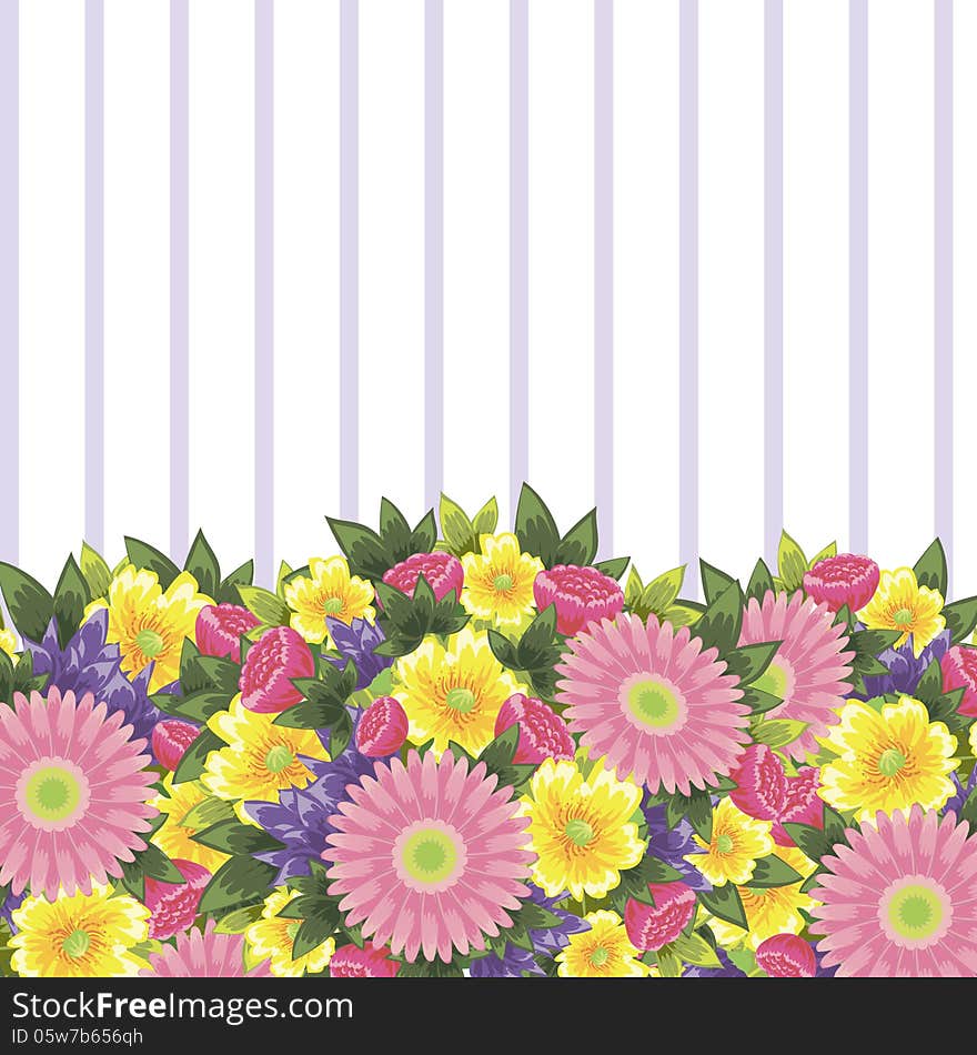 Fresh background with plants and flowers. Fresh background with plants and flowers