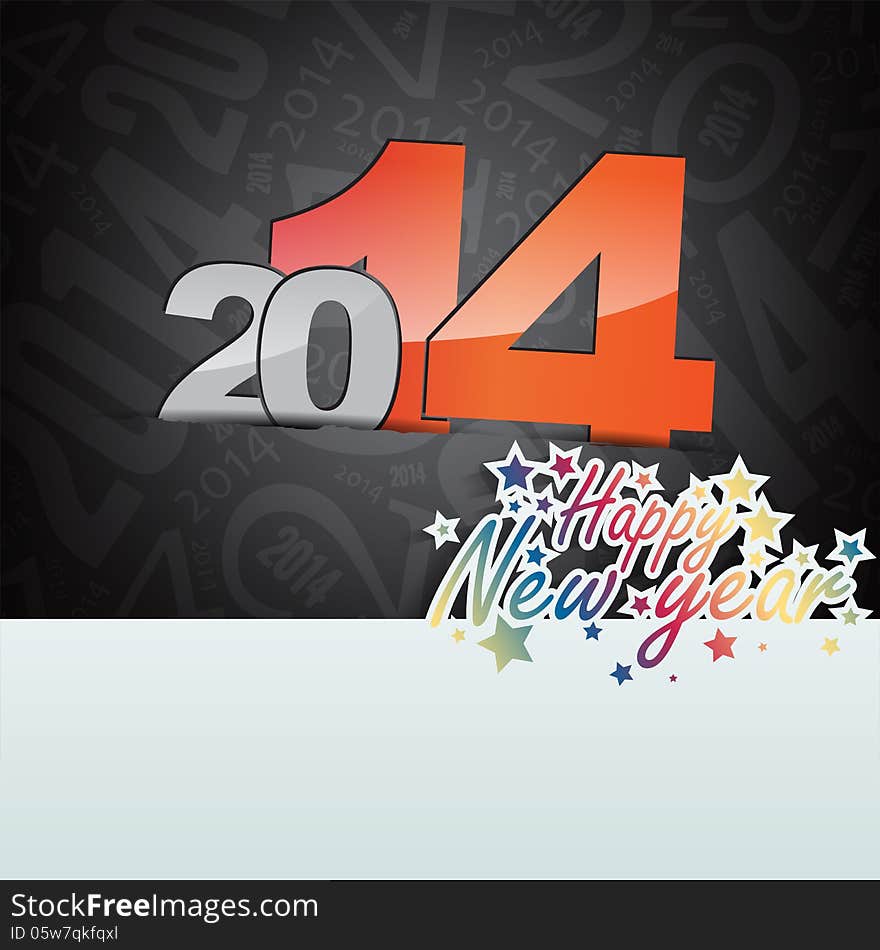 New 2014 year greeting card, with space for text. Happy new year. New 2014 year greeting card, with space for text. Happy new year.