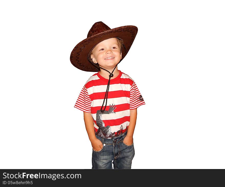 Kid in a cowboy hat