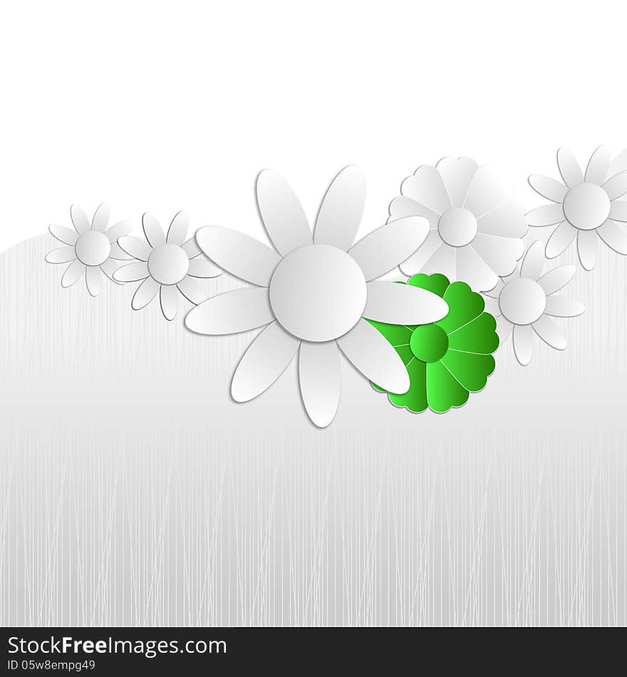 Gray abstract flowers vector background. Gray abstract flowers vector background