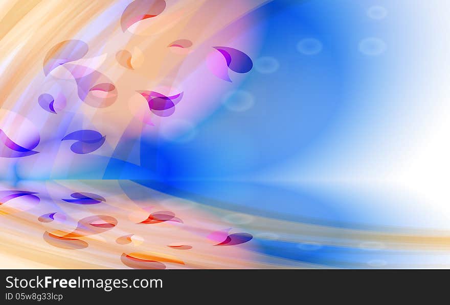 Yellow and blue vector abstract backdrop