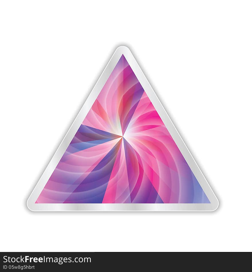 Red and pink abstract vector triangle