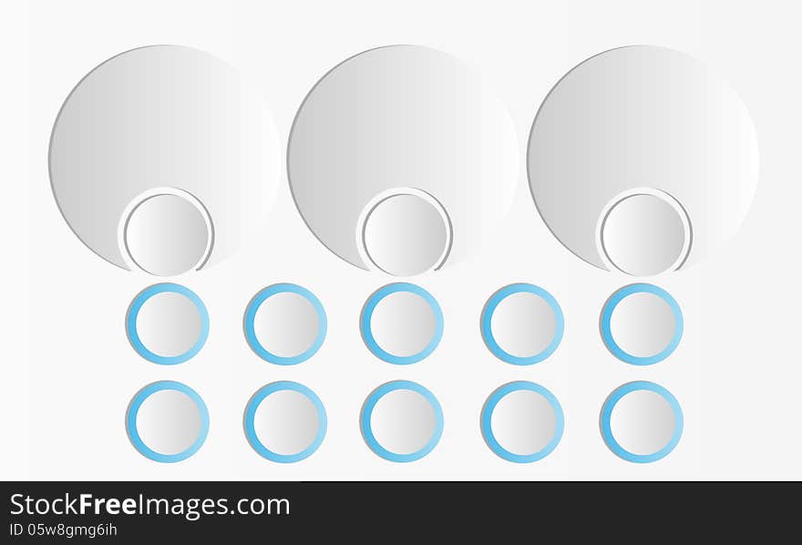 Vector abstract object and blue frames