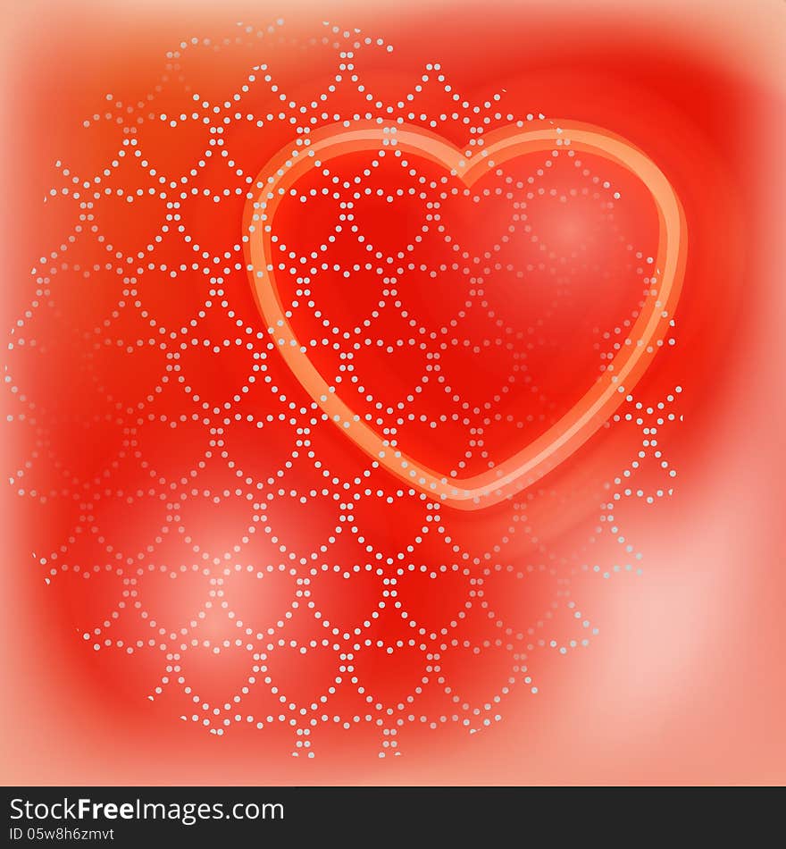 Red valentine background with heart