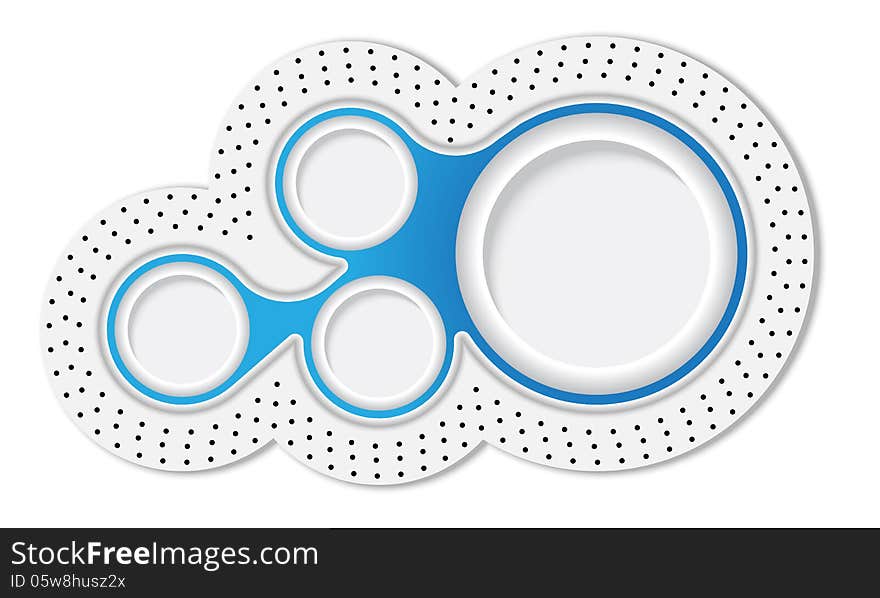 Vector abstract blue speech bubbles. Vector abstract blue speech bubbles