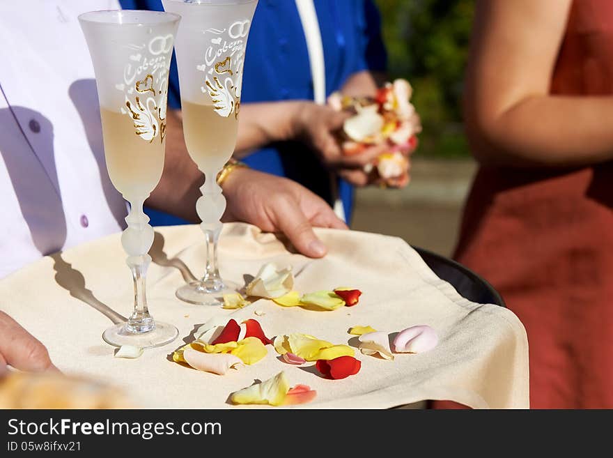 Wedding champagne glasses