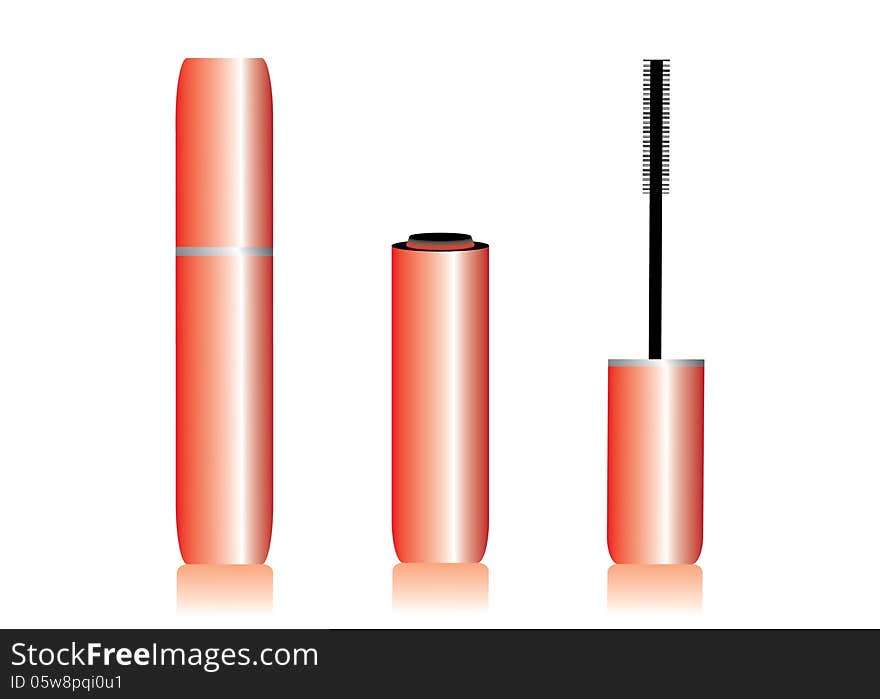 Mascara. Cosmetics for women, with three tubes of mascara.