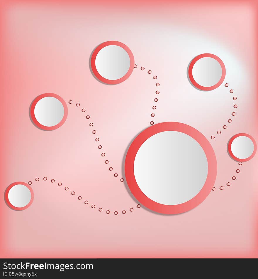 Red circle background