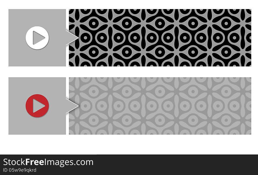 Gray abstract banner with arrows